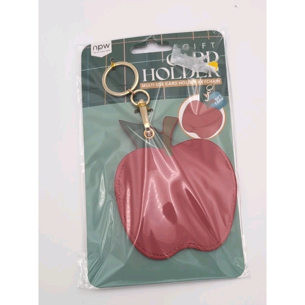 npw apple multi use card holder keychain